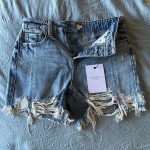 Hidden distressed jeans